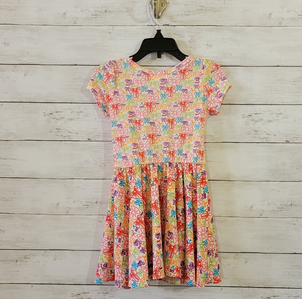 Dot Dot Smile Pink Purple Multicolor Bows Print‎ Toddler Kids Dress Size 2T - Picture 5 of 10
